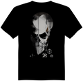 Mechanical Skull design featuring intricate biomechanical artwork with detailed linework - premium graphic tee by 23 Design Studio