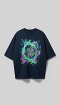 Oversized ultraviolet trance tee